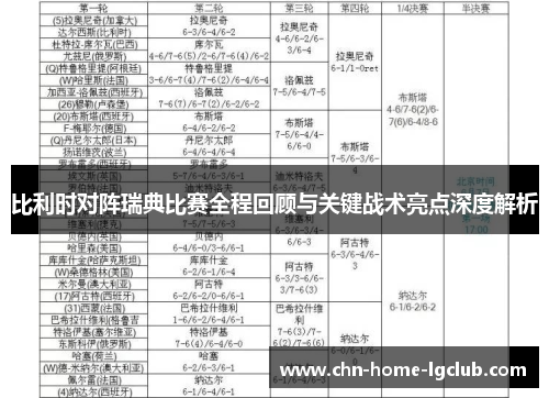 比利时对阵瑞典比赛全程回顾与关键战术亮点深度解析